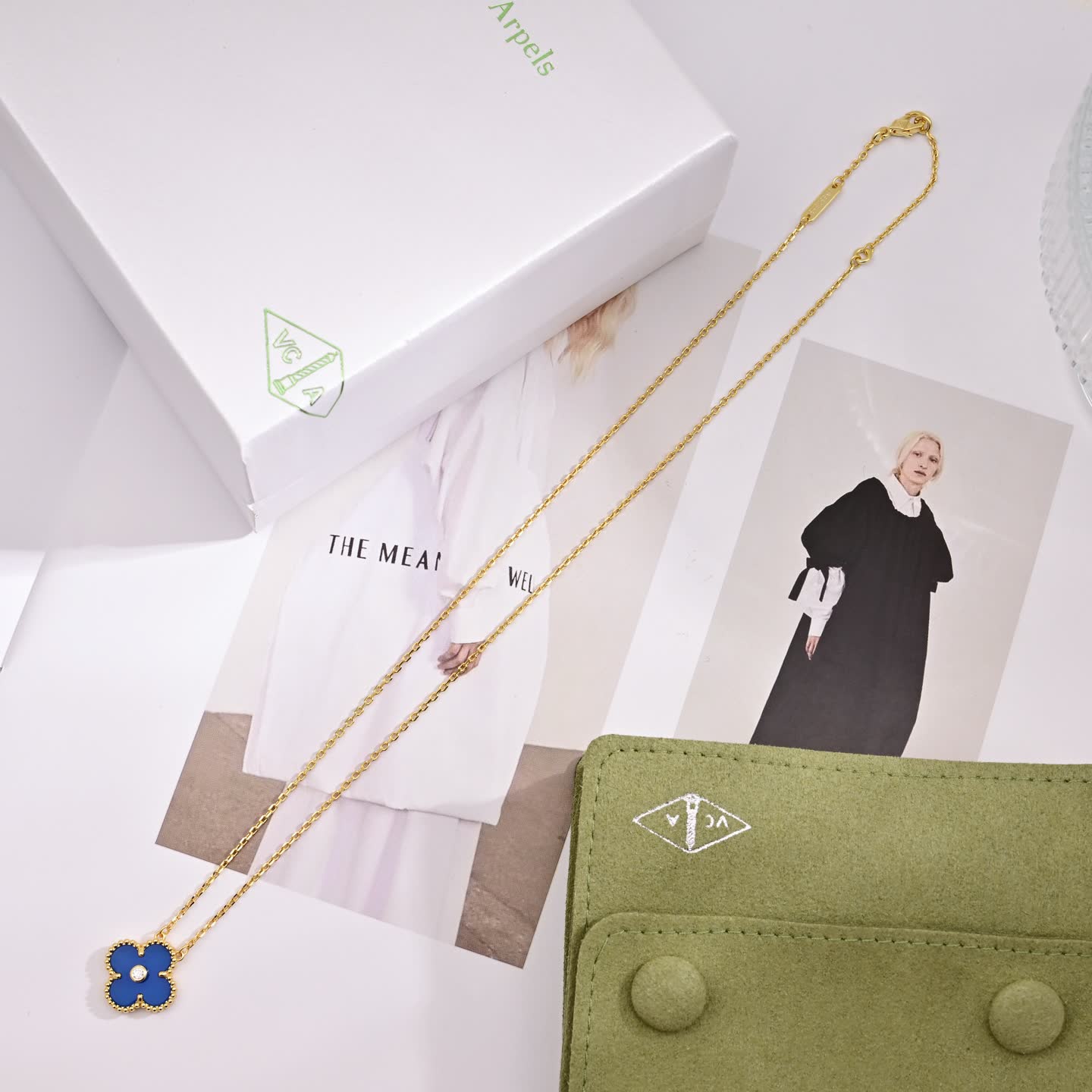 Van Cleef & Arpels Alhambra Gold Plated Enamel Clover Necklaces